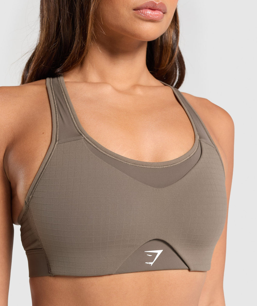Hybrid Sports Bra - Camo Brown