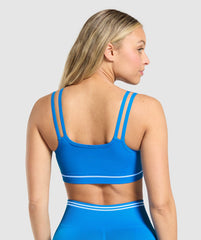 Contrast Seamless Sports Bra - Barbell Blue