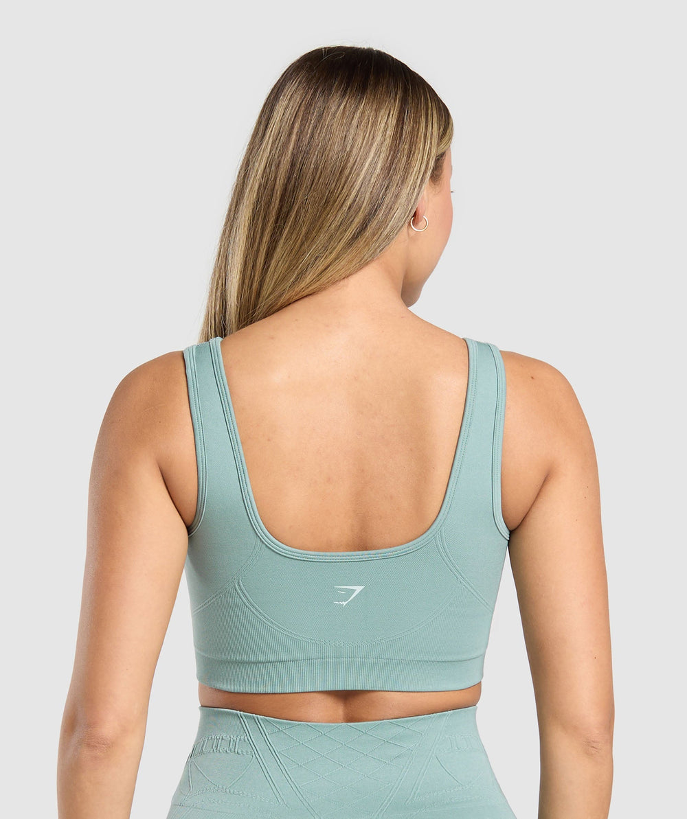 Corset Seamless Sports Bra - Celeste Blue