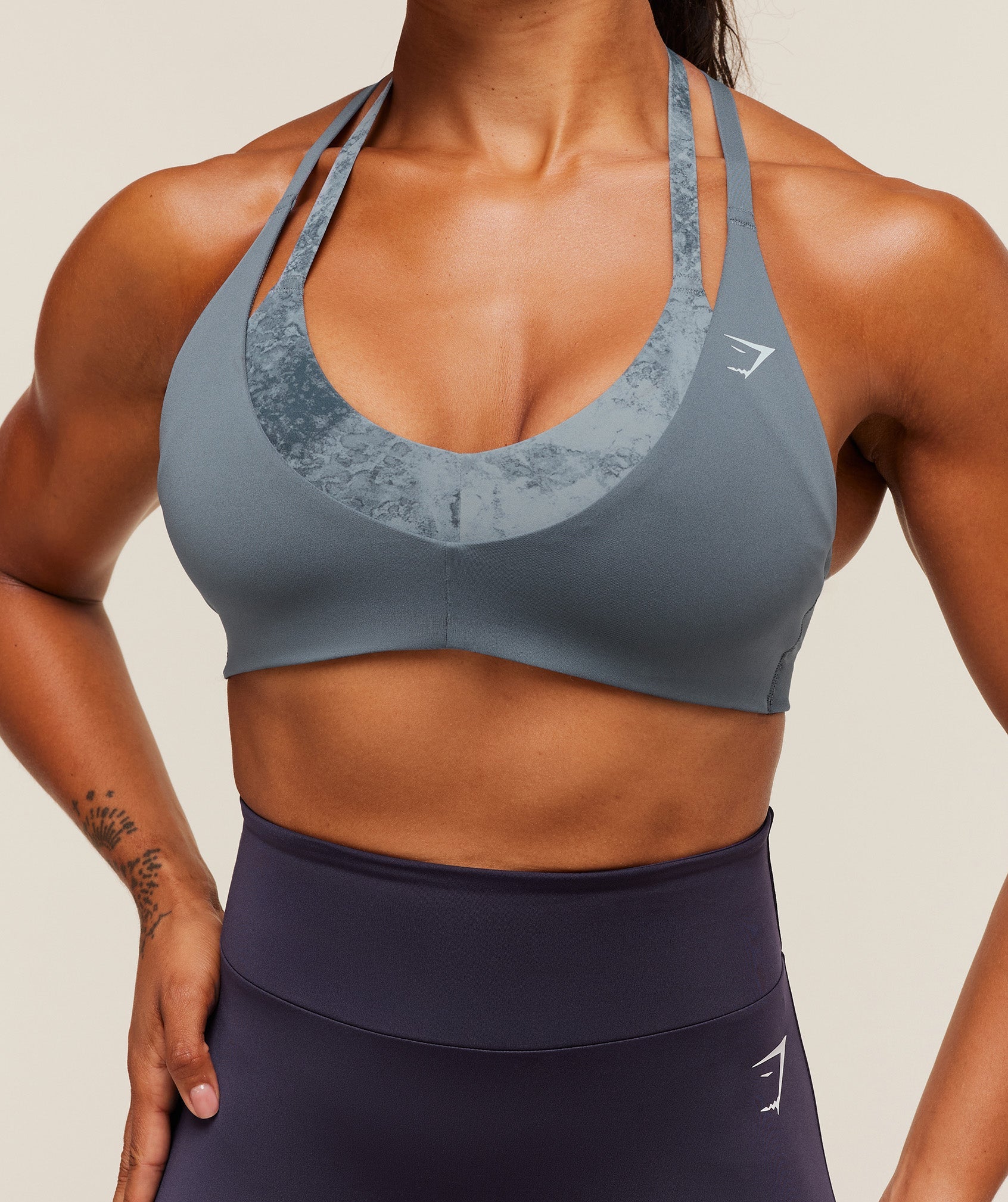 Reps T Back Sports Bra - Iron Blue/Pantone Midnight Navy