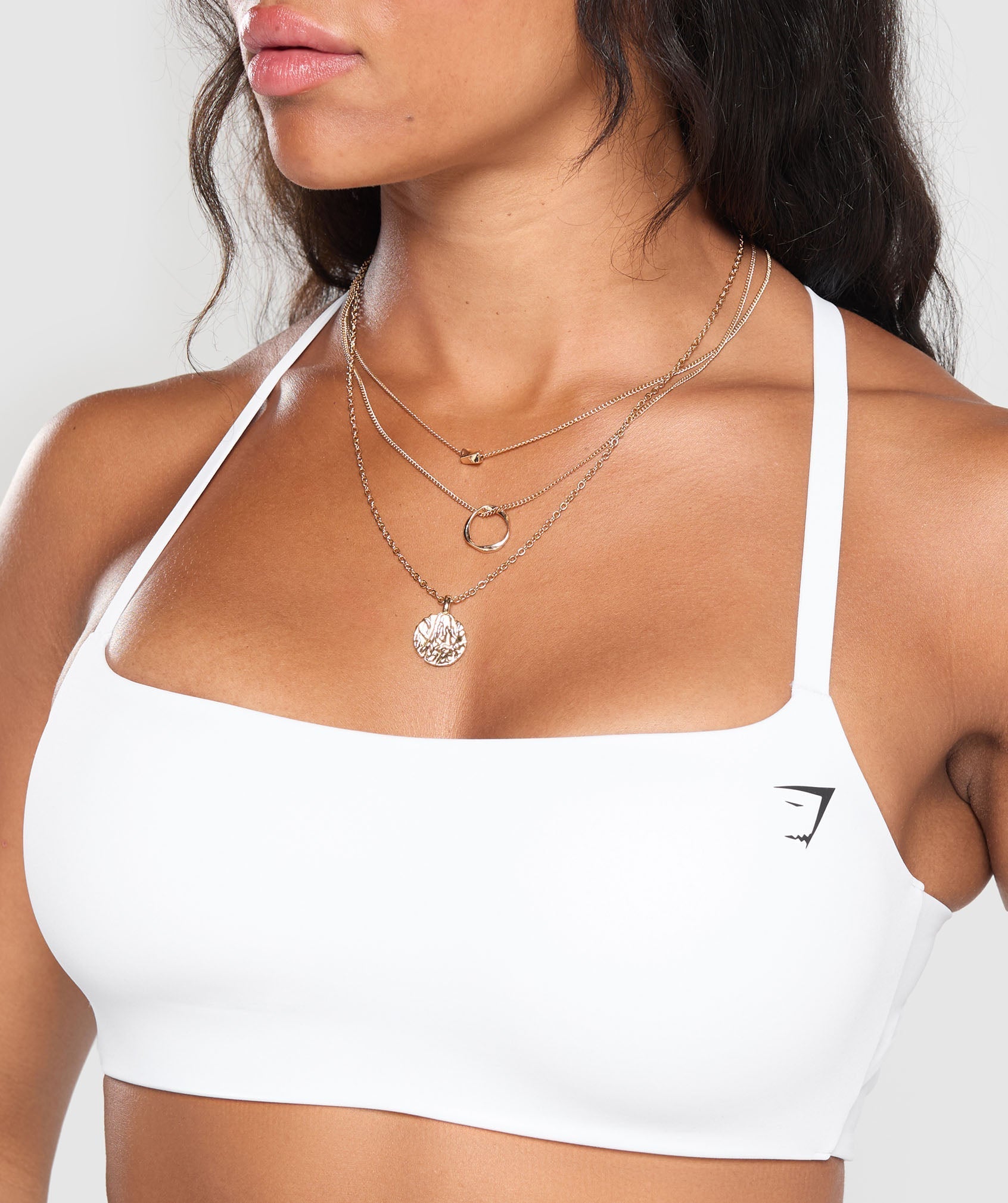 Cross Back Bra - White