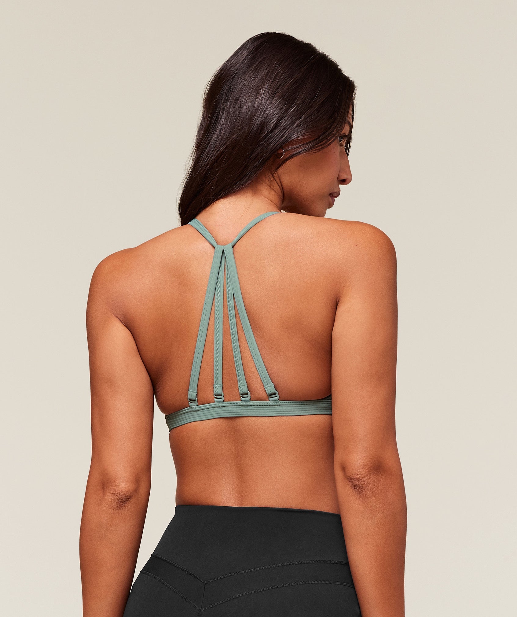Ribbed Minimal Sports Bra - Celeste Blue