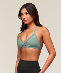 Ribbed Minimal Sports Bra - Celeste Blue