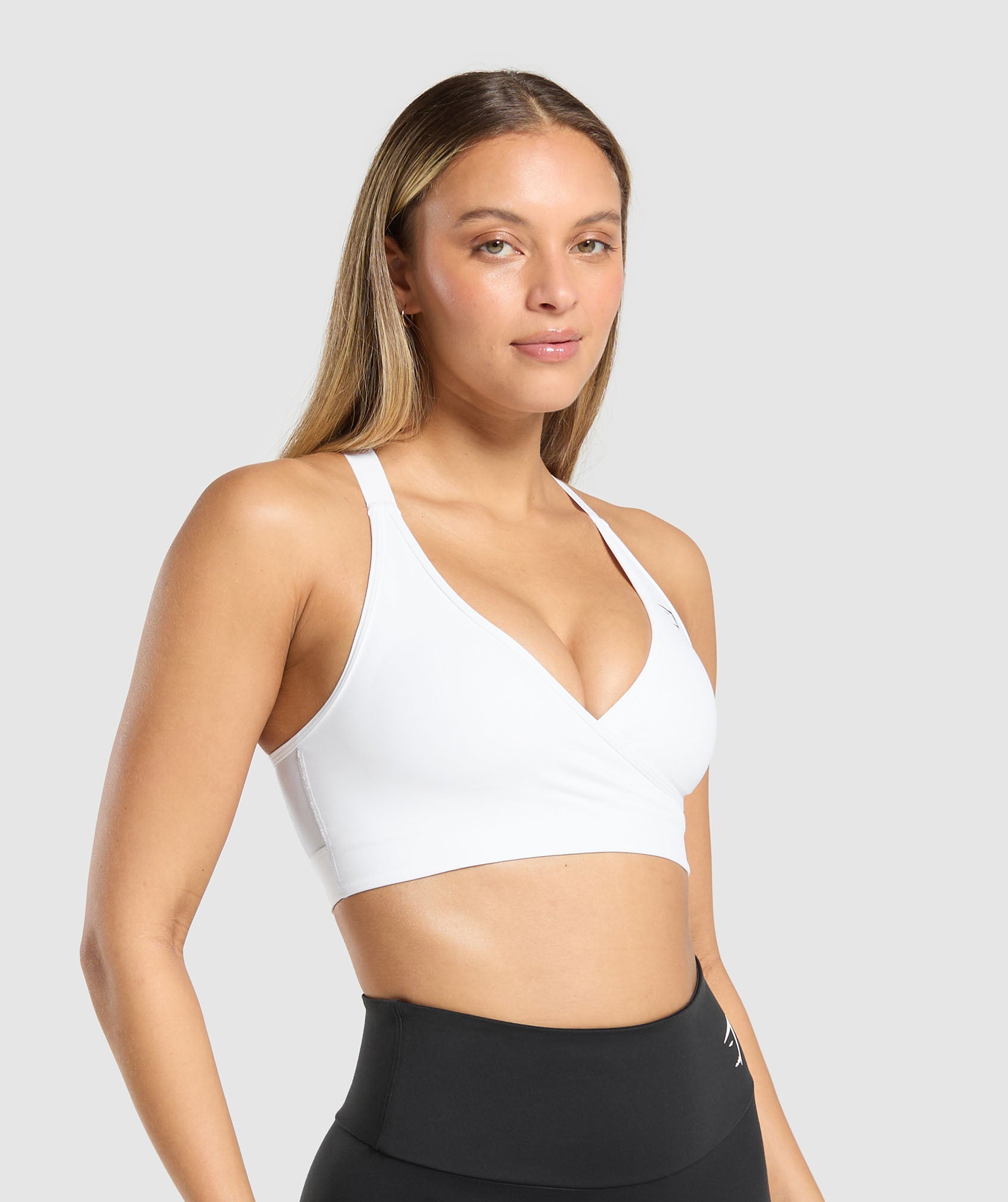 Wrap Sports Bra - White