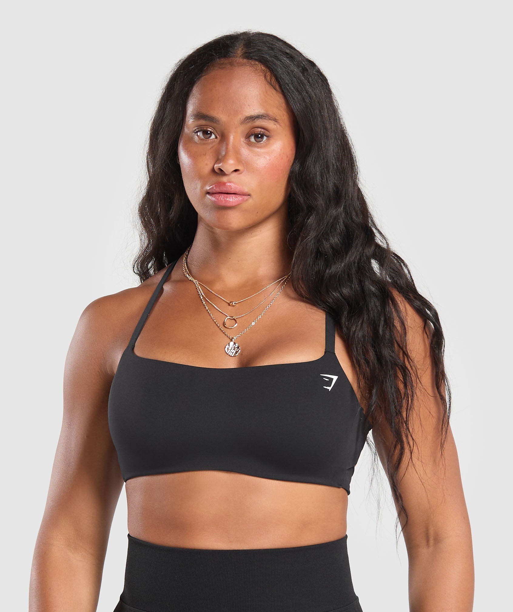 Cross Back Bra - Black