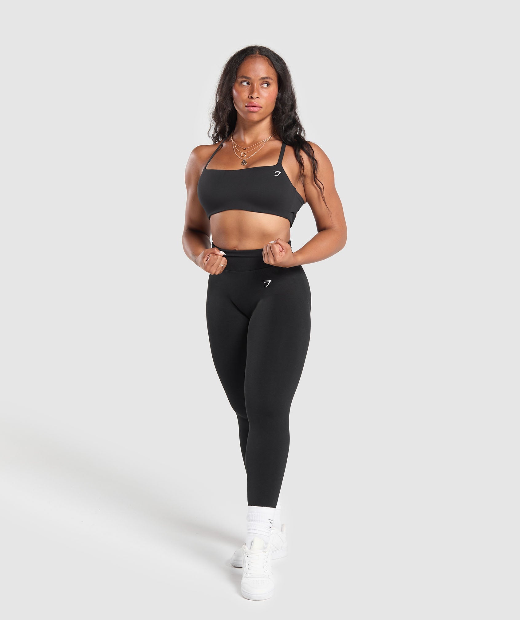 Cross Back Bra - Black