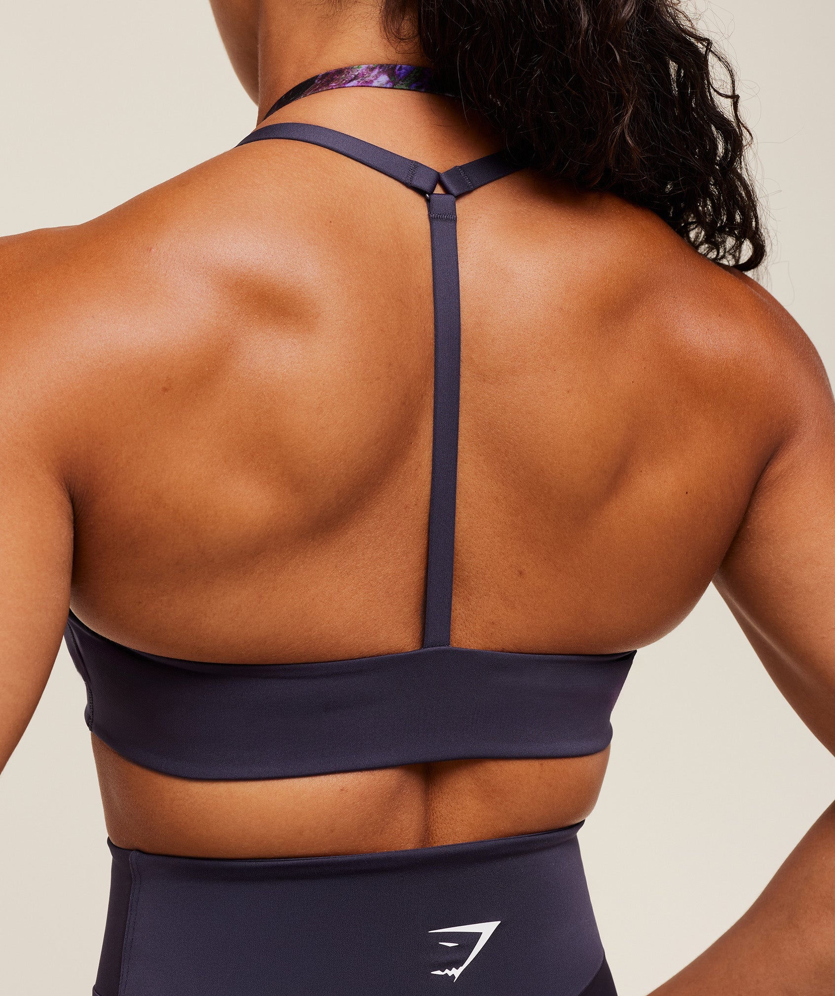 Reps T Back Sports Bra - Midnight Purple/Morning Blue