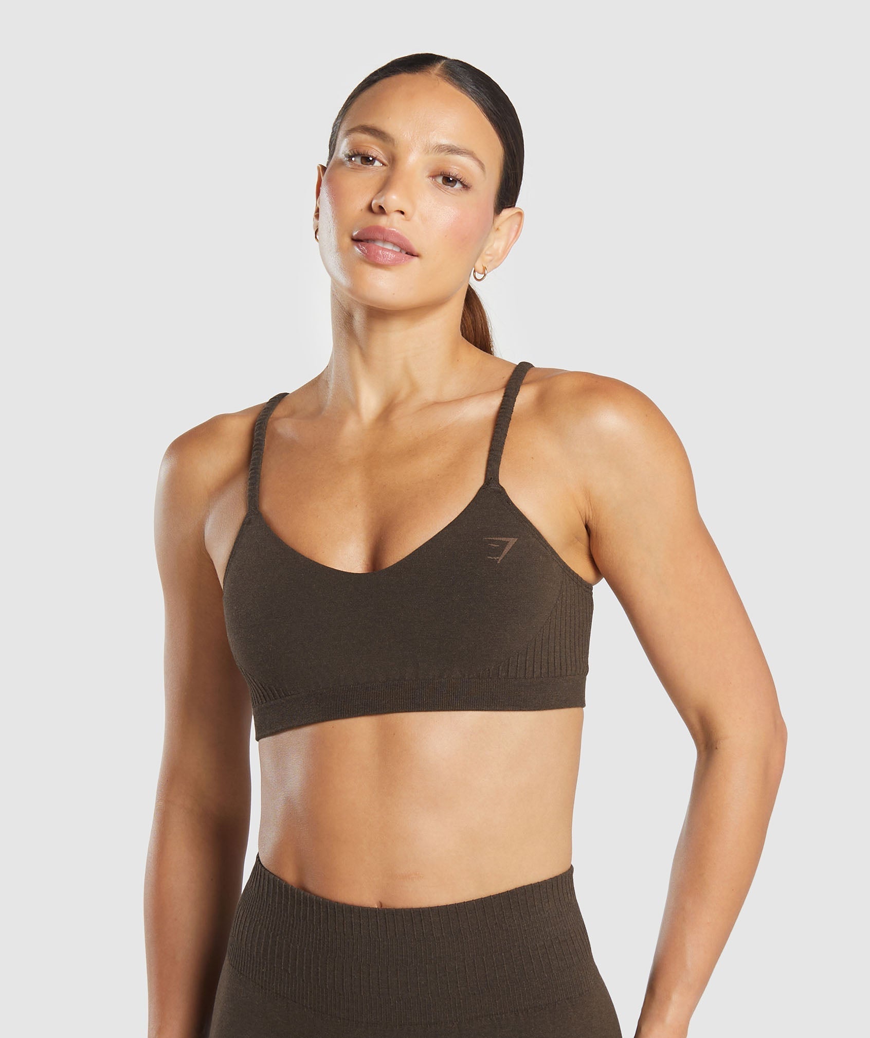 Luxe Seamless Bralette - Walnut Brown Marl