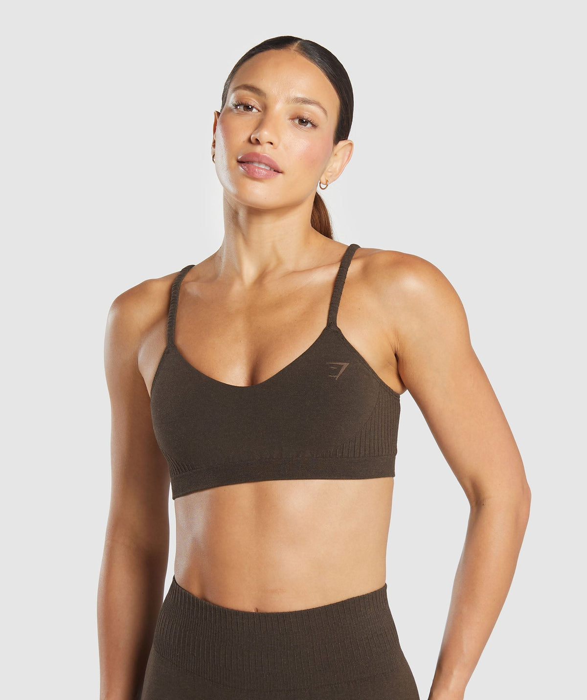 Luxe Seamless Bralette - Walnut Brown Marl