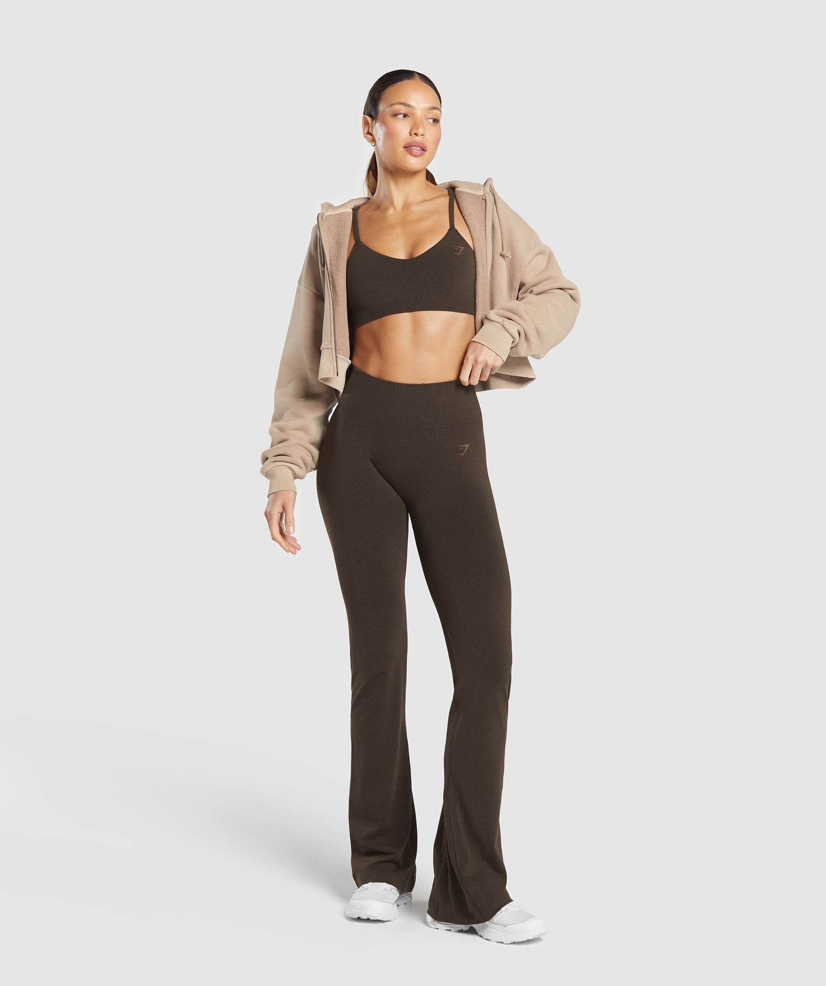 Luxe Seamless Bralette - Walnut Brown Marl