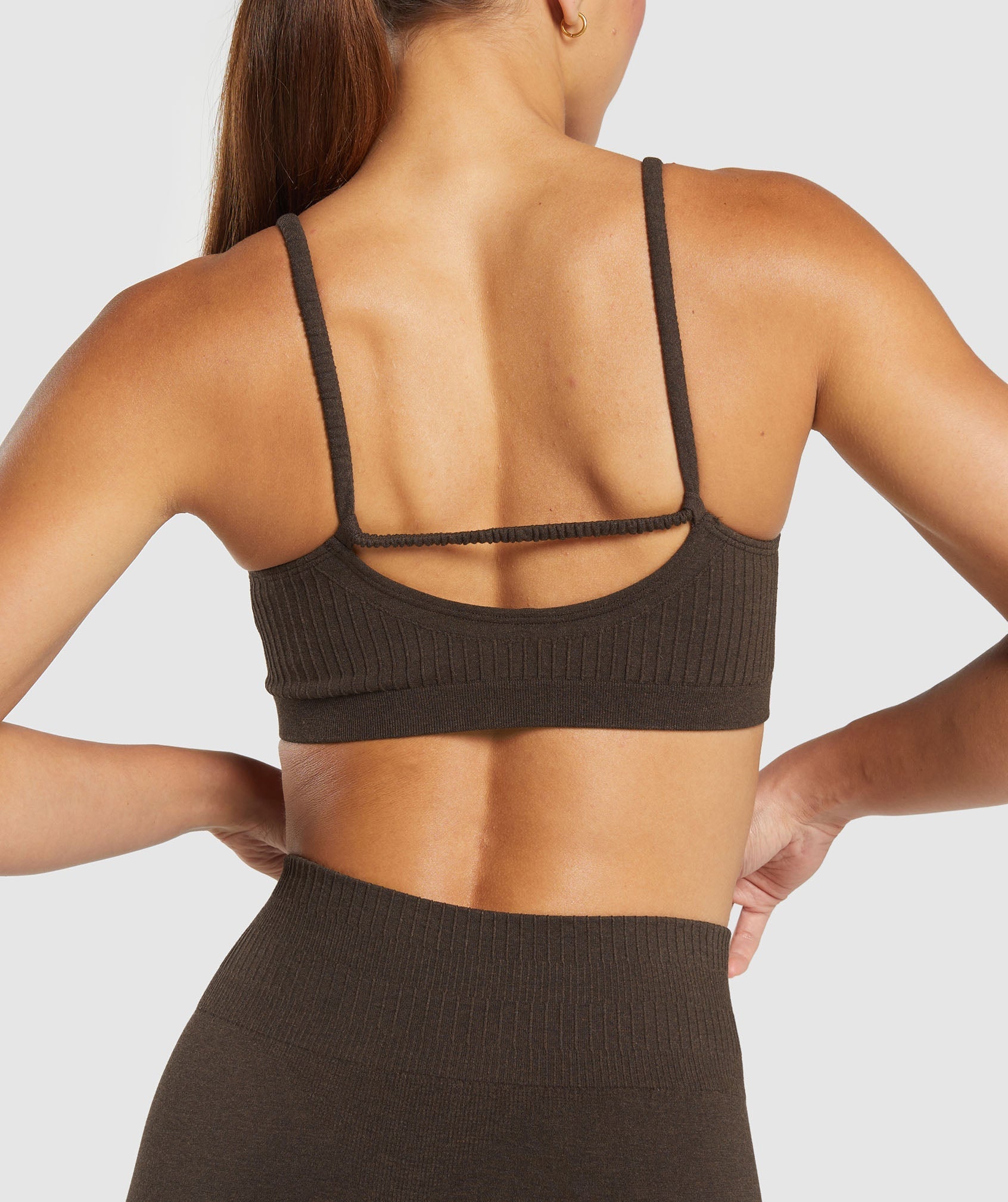 Luxe Seamless Bralette - Walnut Brown Marl