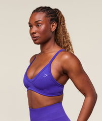 Energised Seamless Sports Bra - Cobalt Purple