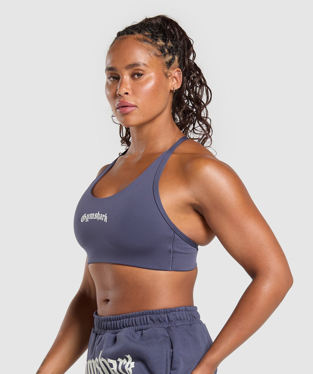 Strength Department Graphic Sports Bra - Weighted Purple