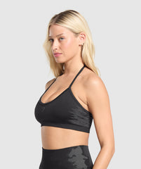 Caged Seamless Bralette - Black/Graphite Grey