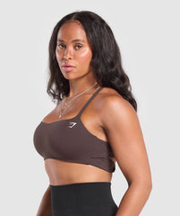 Cross Back Bra - Heritage Brown