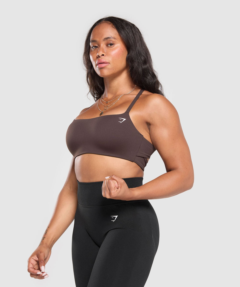 Cross Back Bra - Heritage Brown