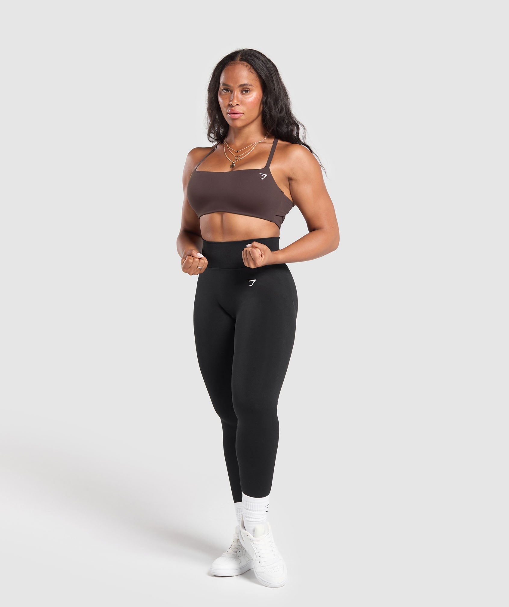 Cross Back Bra - Heritage Brown