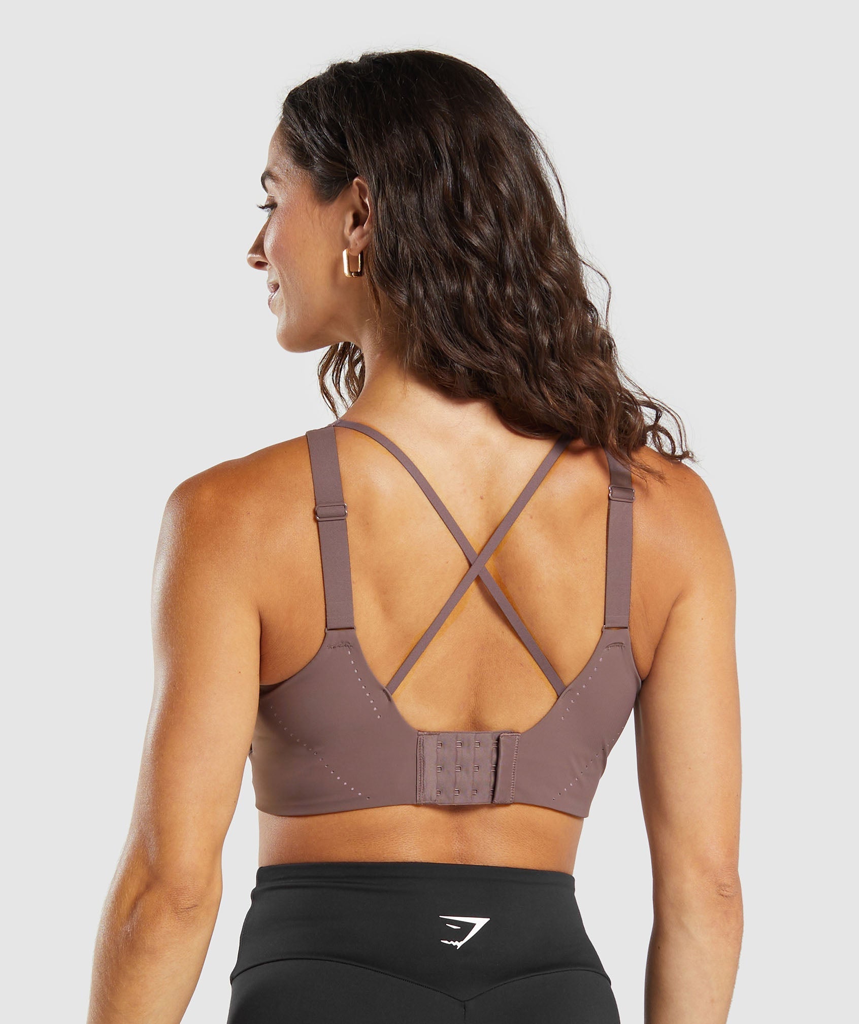 Longline Crossback Sports Bra - Steel Purple