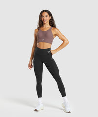 Longline Crossback Sports Bra - Steel Purple