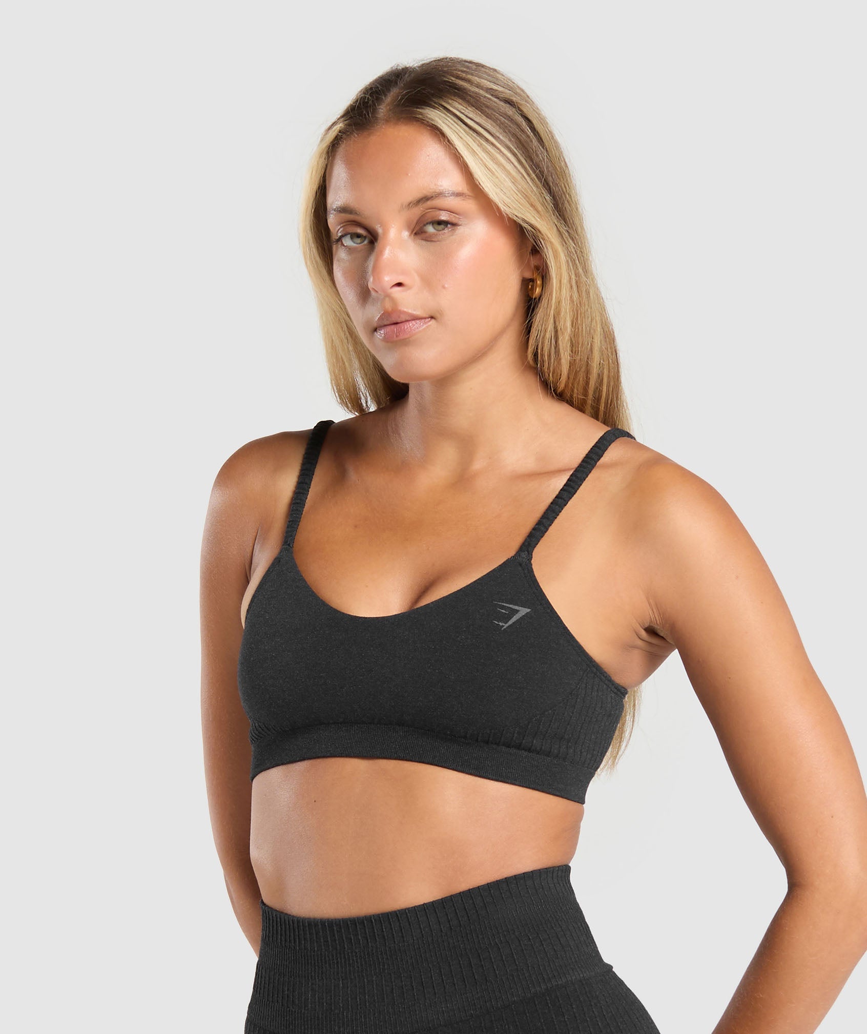 Luxe Seamless Bralette - Coal Marl