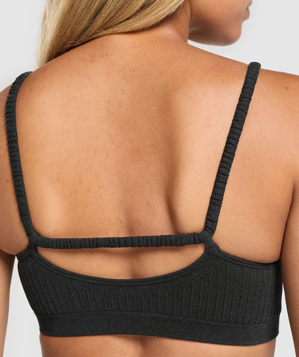 Luxe Seamless Bralette - Coal Marl