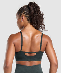 Gains Seamless Washed Sports Bra - Black