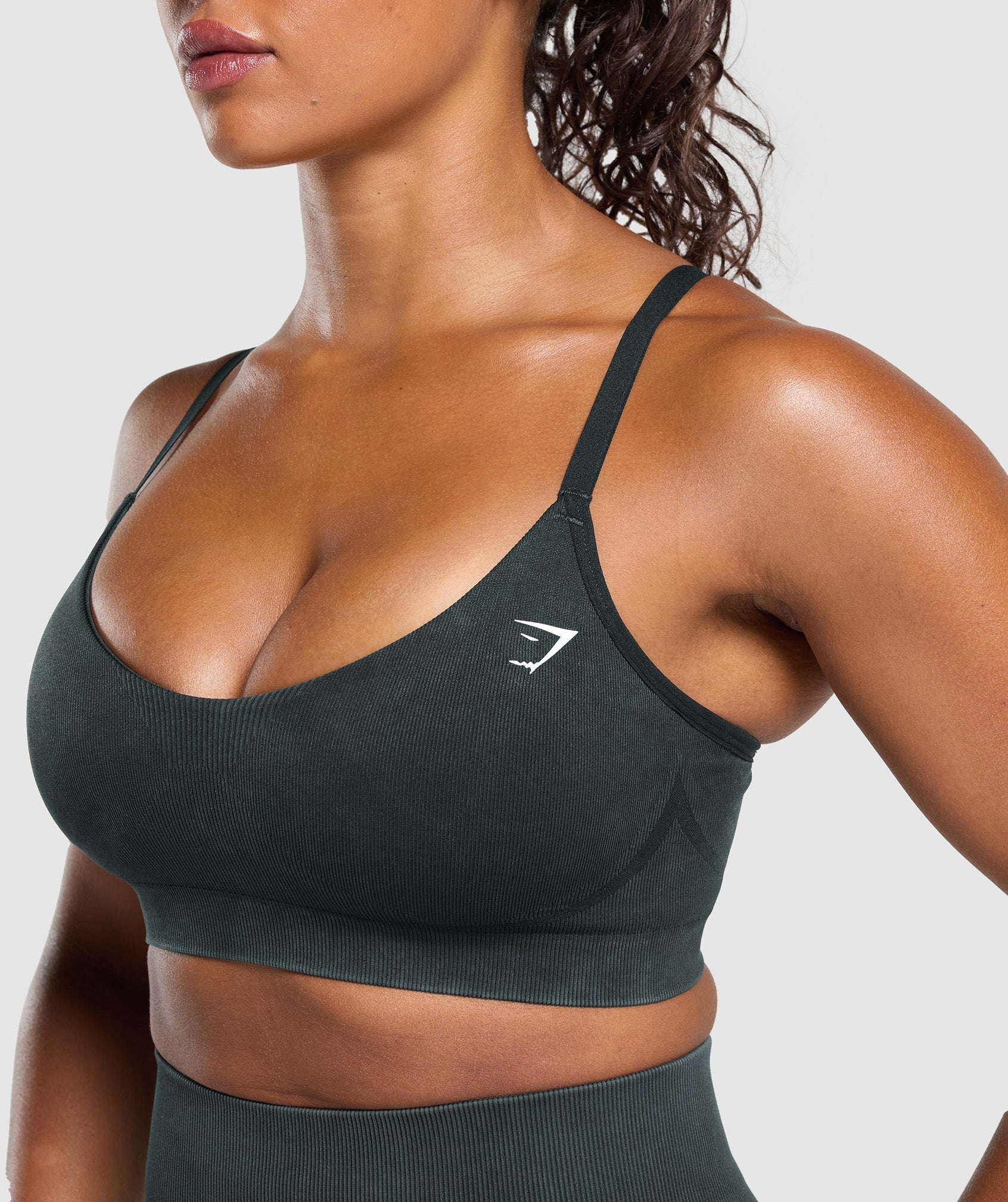 Gains Seamless Washed Sports Bra - Black