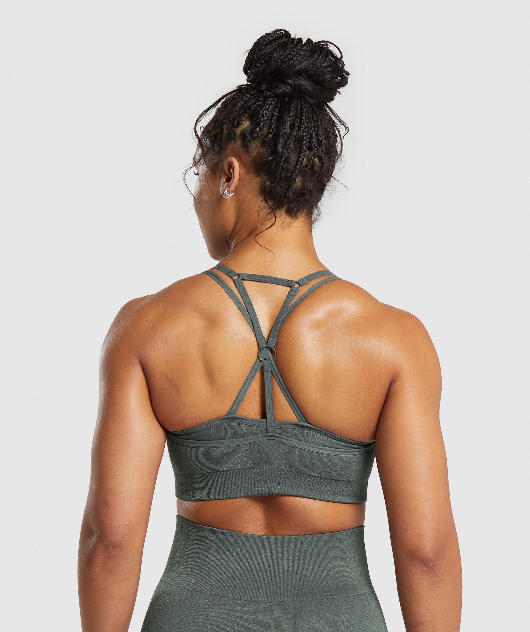 Adapt Fleck Seamless Sports Bra - Slate Teal/Cargo Teal