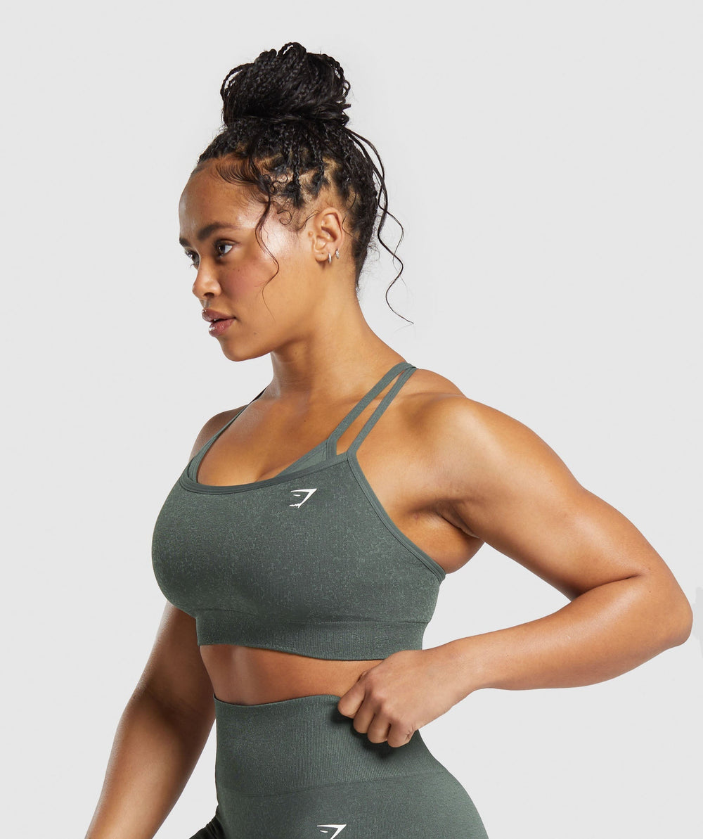 Adapt Fleck Seamless Sports Bra - Slate Teal/Cargo Teal