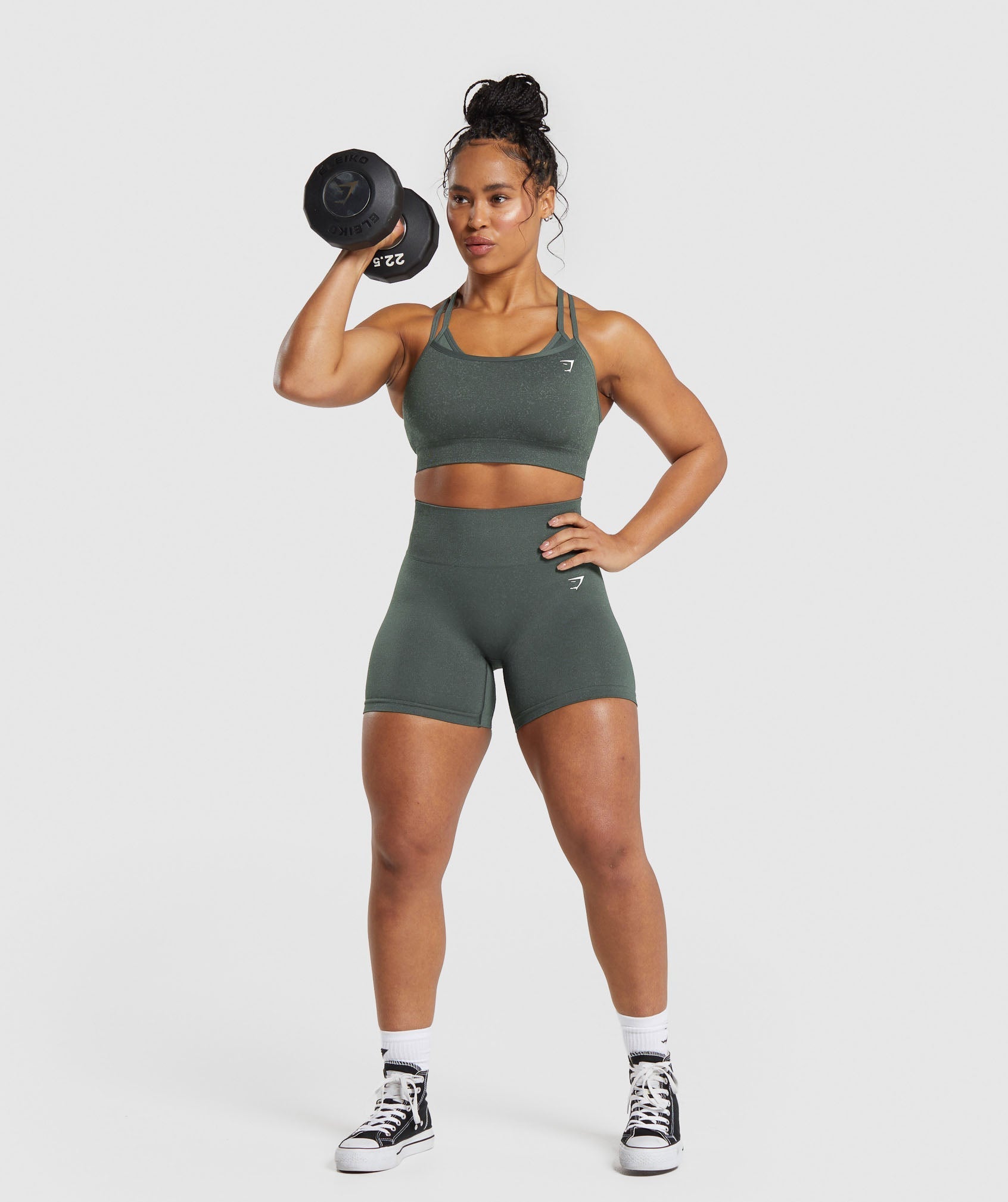 Adapt Fleck Seamless Sports Bra - Slate Teal/Cargo Teal