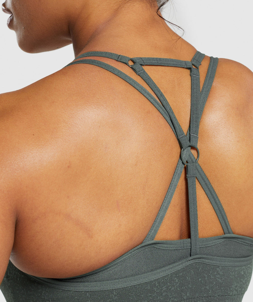 Adapt Fleck Seamless Sports Bra - Slate Teal/Cargo Teal