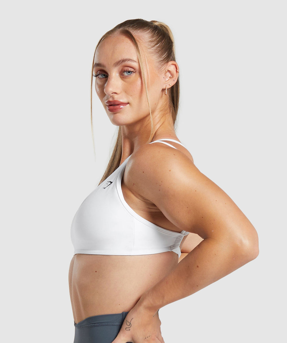 Back Gains Sports Bra - White