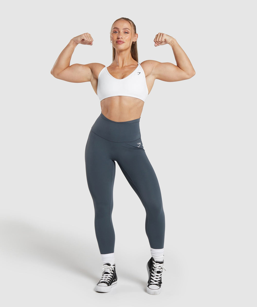 Back Gains Sports Bra - White