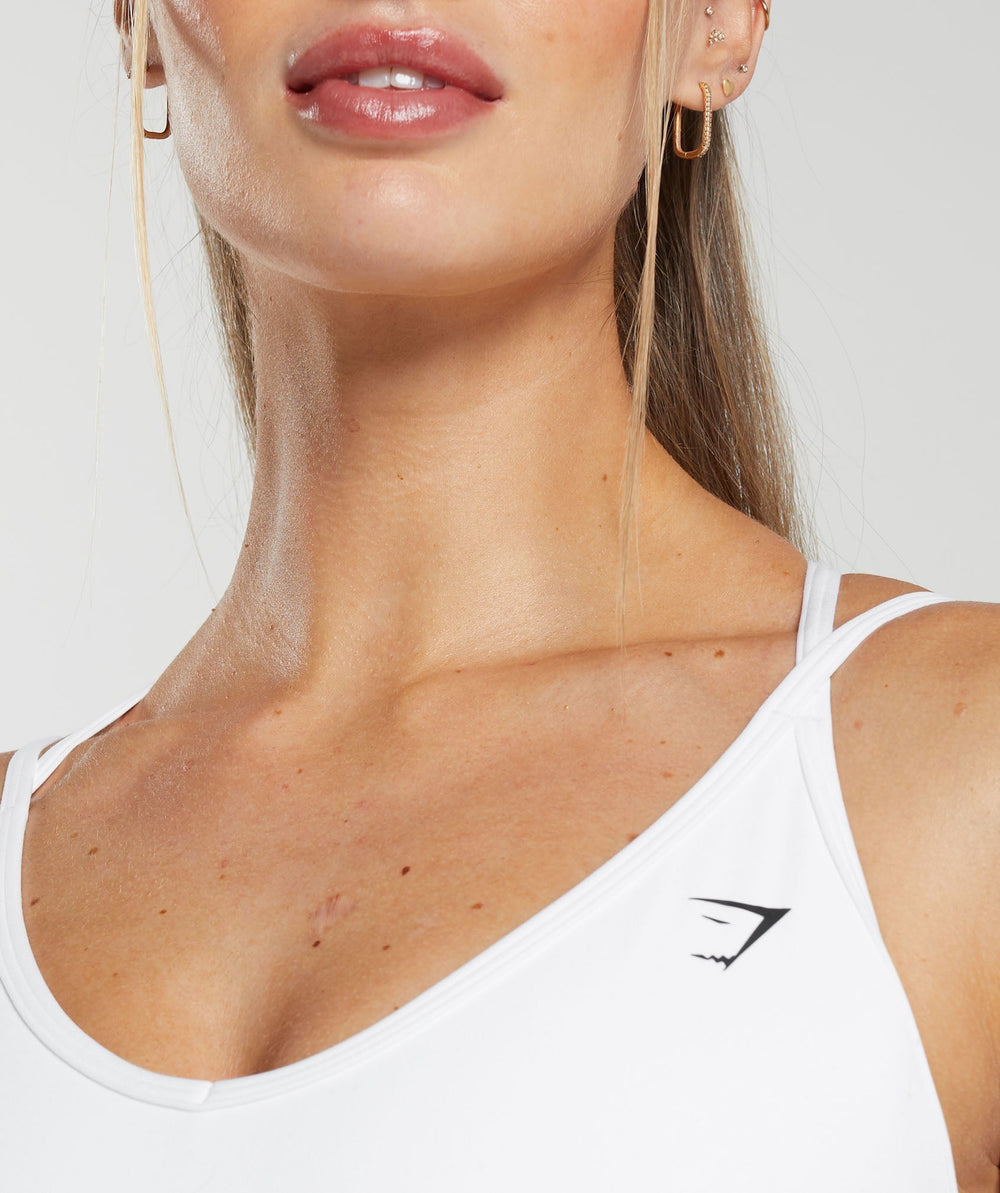 Back Gains Sports Bra - White