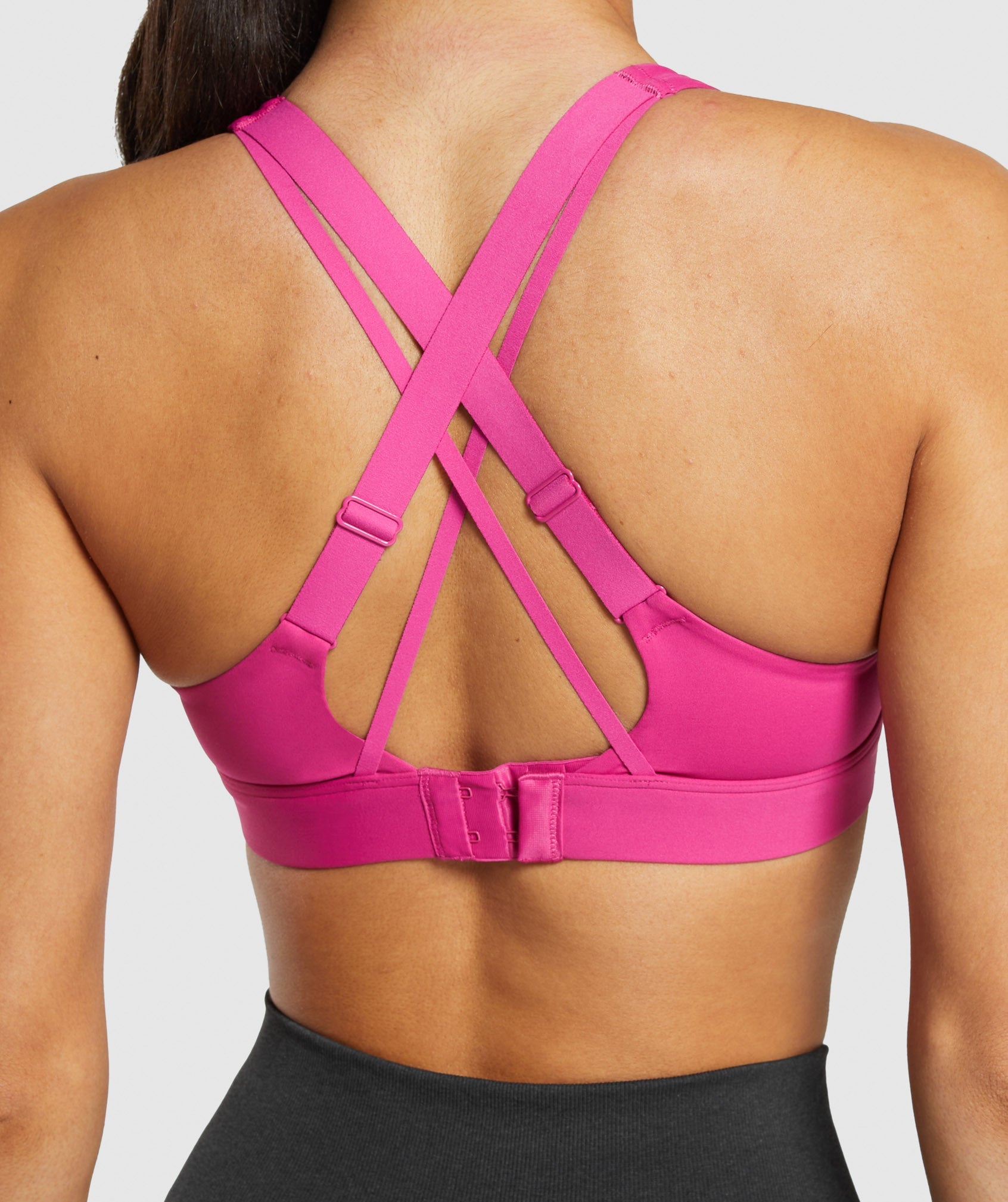 Strappy Back Medium Support Sports Bra - Winning Pink