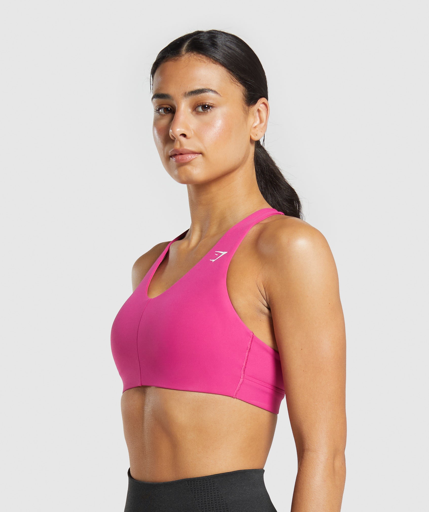 Strappy Back Medium Support Sports Bra - Winning Pink
