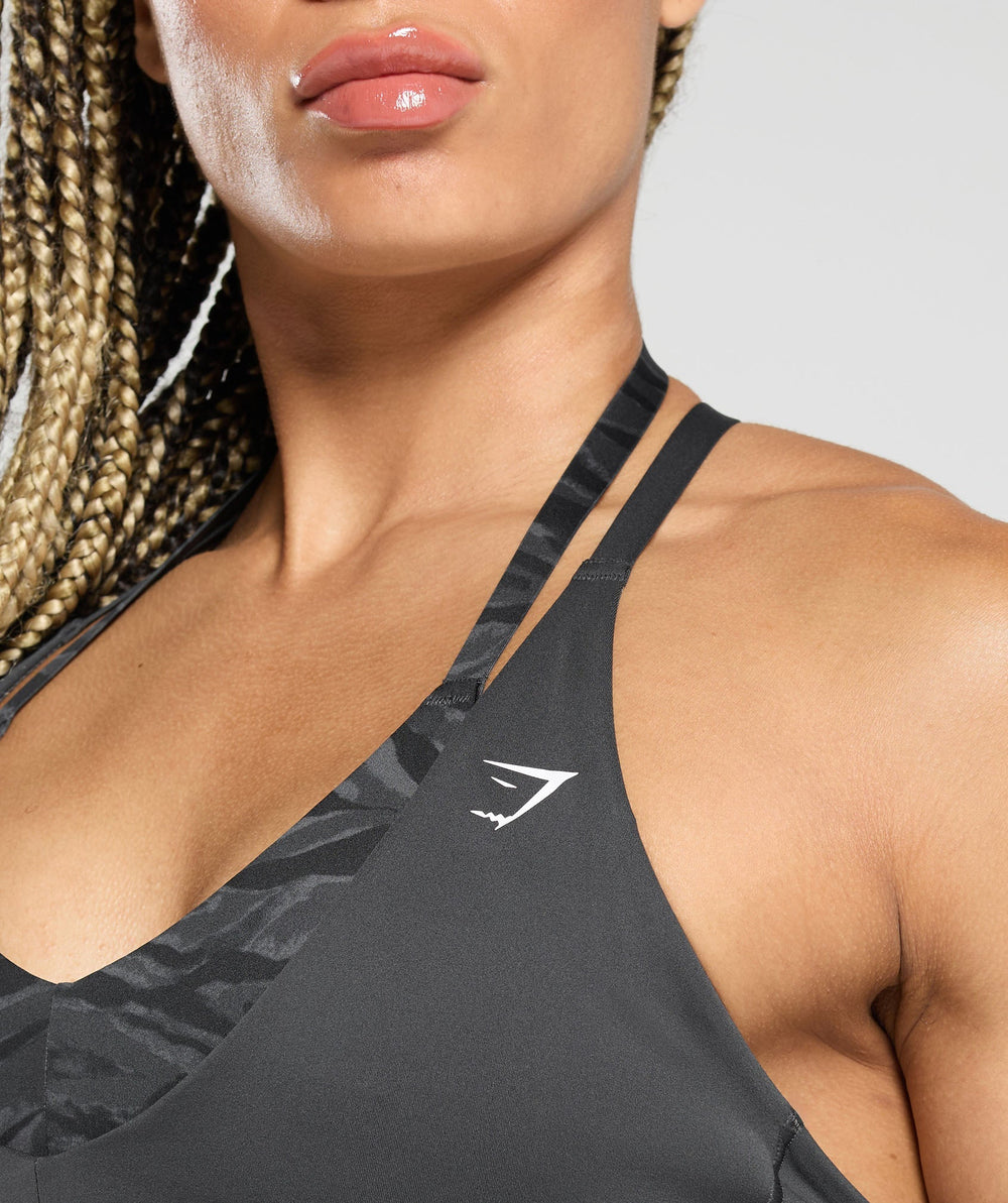 Power x T Back Sports Bra - Asphalt Grey/Onyx Grey