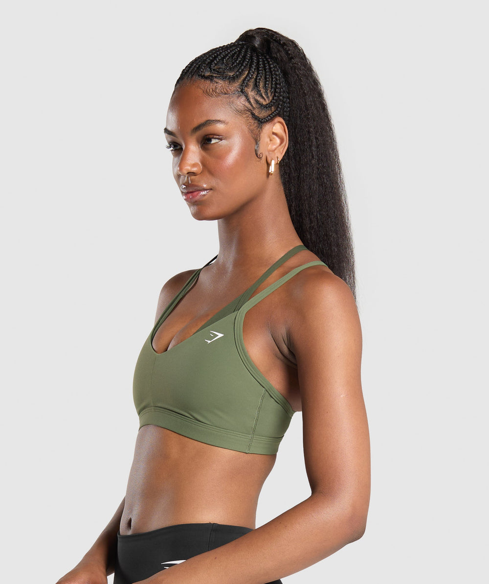 Double Up Sports Bra - Core Olive/Winter Olive