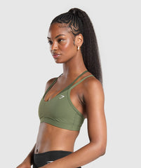 Double Up Sports Bra - Core Olive/Winter Olive