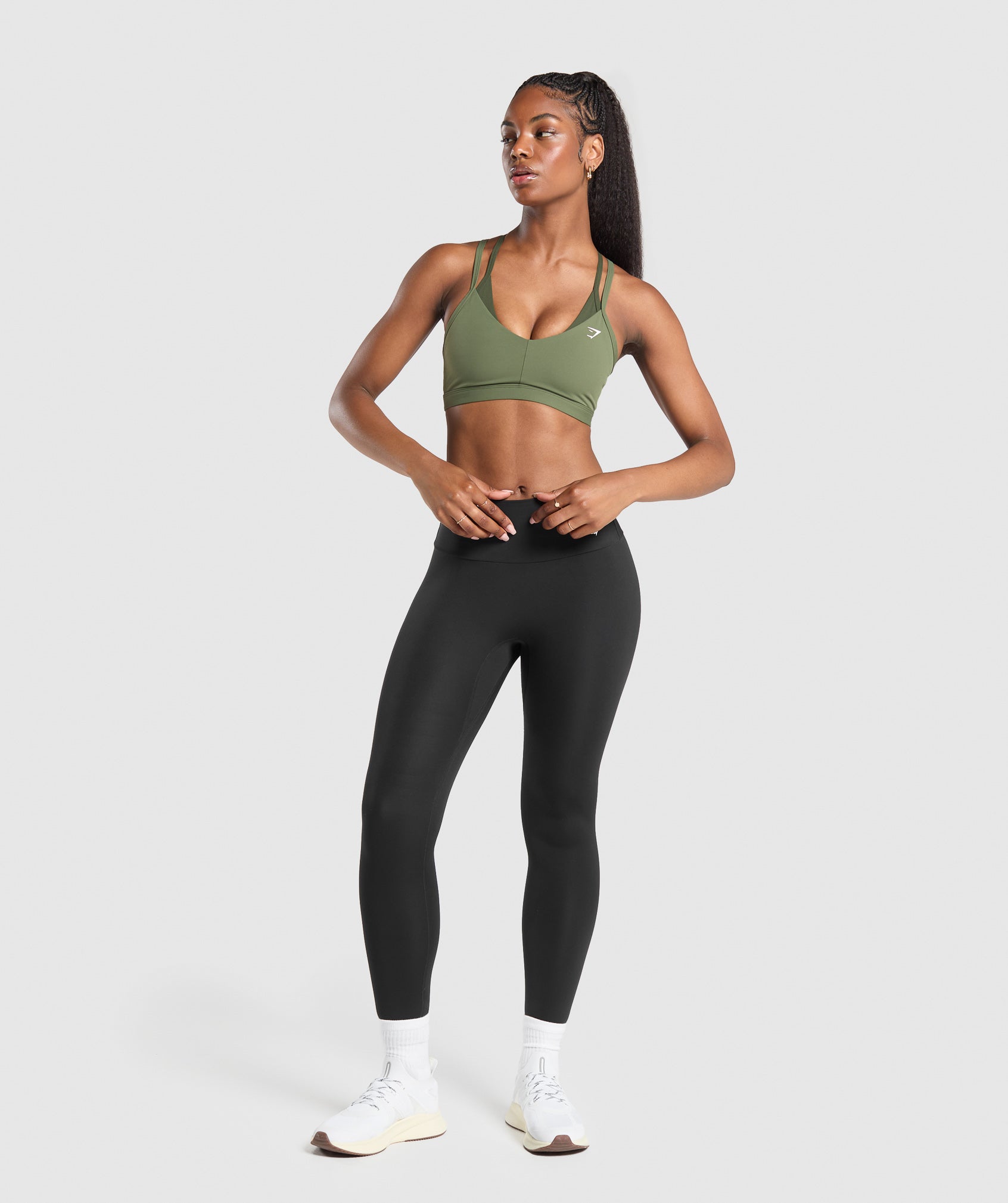 Double Up Sports Bra - Core Olive/Winter Olive