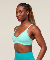 Energised Seamless Sports Bra - Pop Turquoise