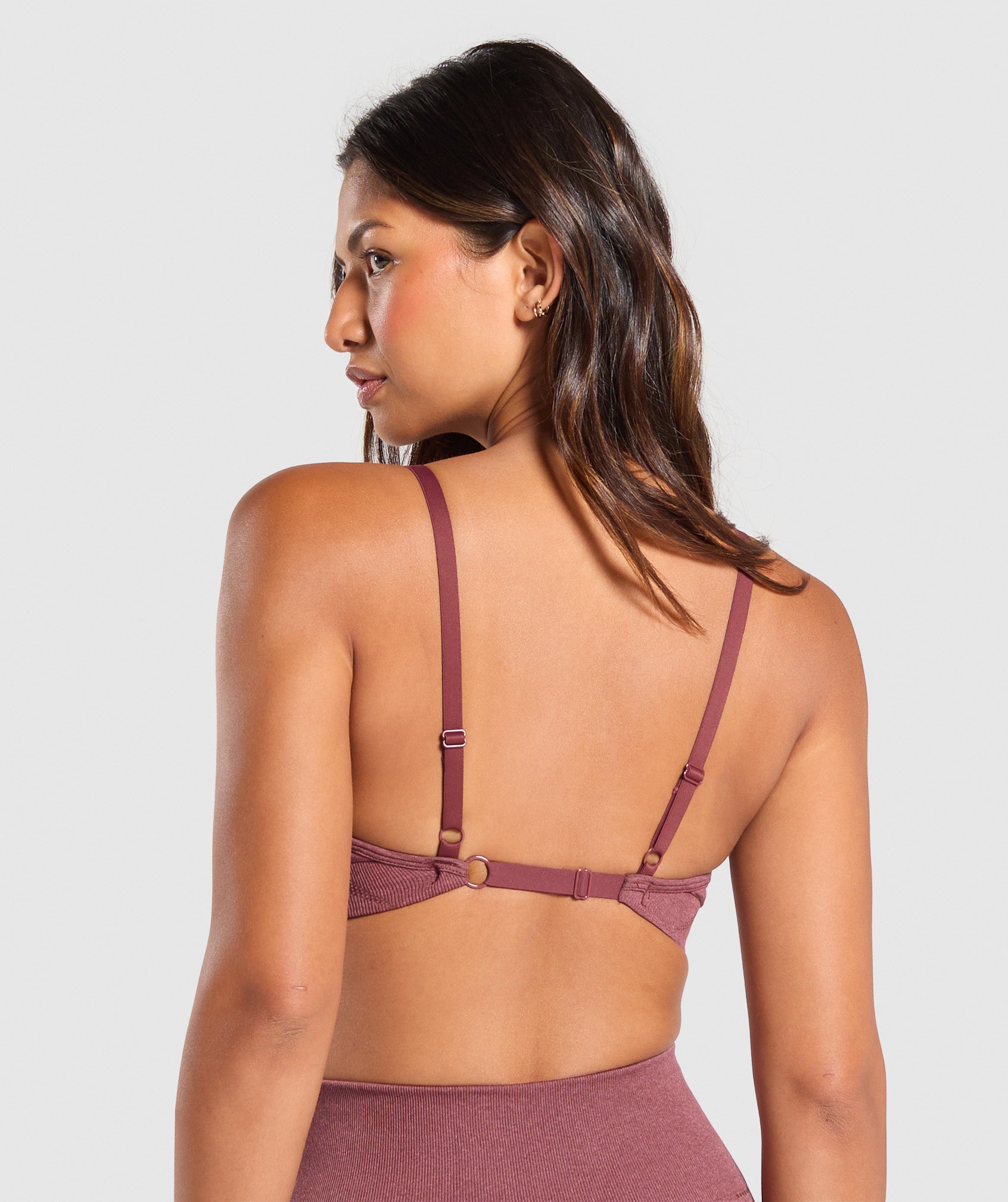 Vital Sports Bra - Burgundy Pink Marl