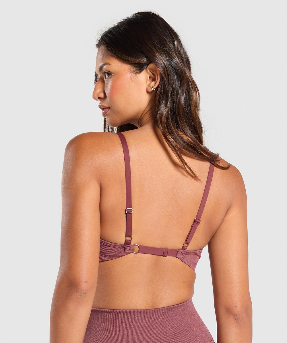 Vital Sports Bra - Burgundy Pink Marl
