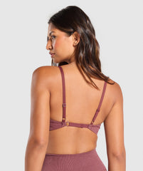 Vital Sports Bra - Burgundy Pink Marl