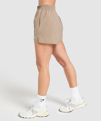 Pintuck Shorts - Lifestyle Brown