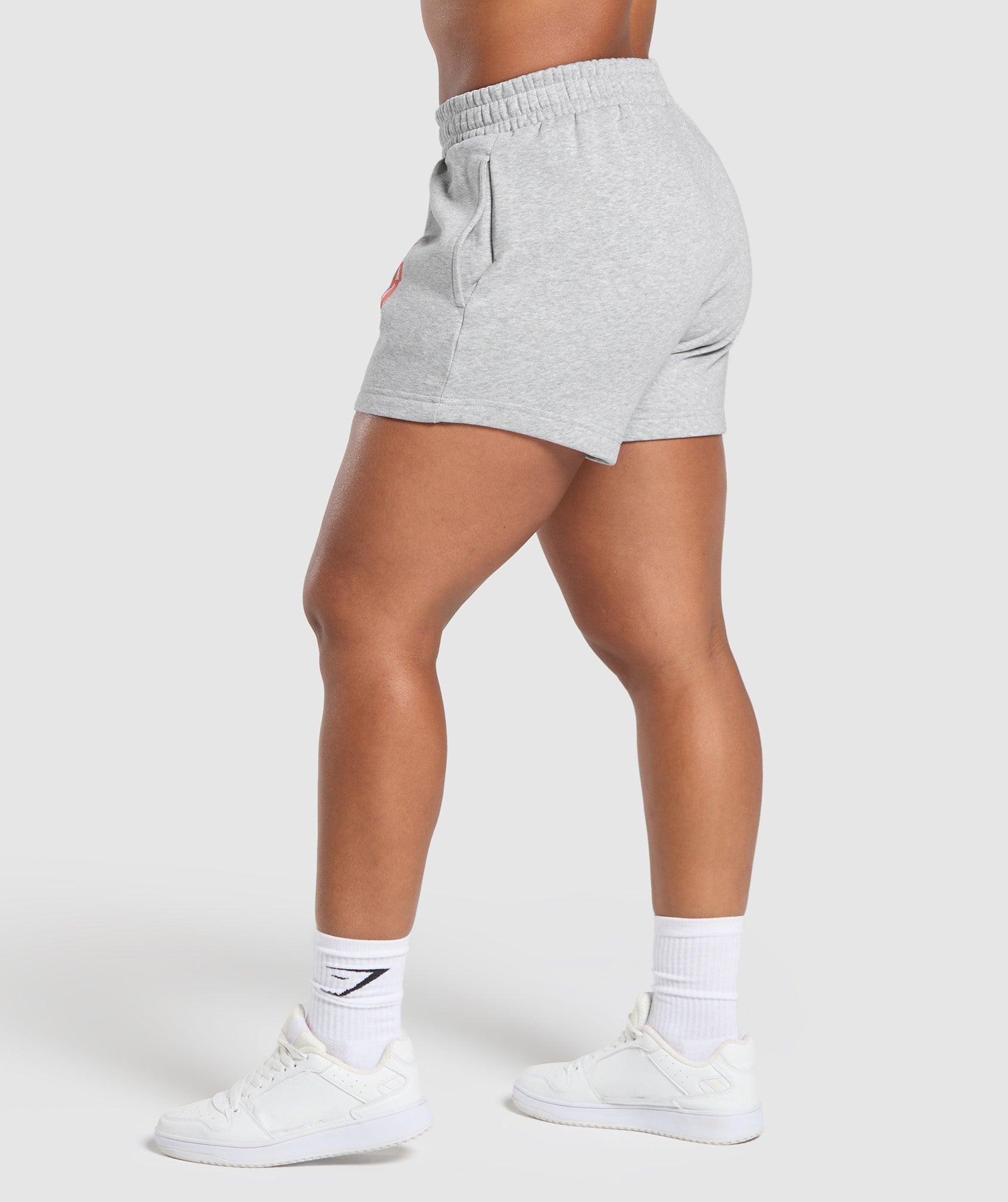 Strength Department Graphic Shorts - Light Grey Core Marl
