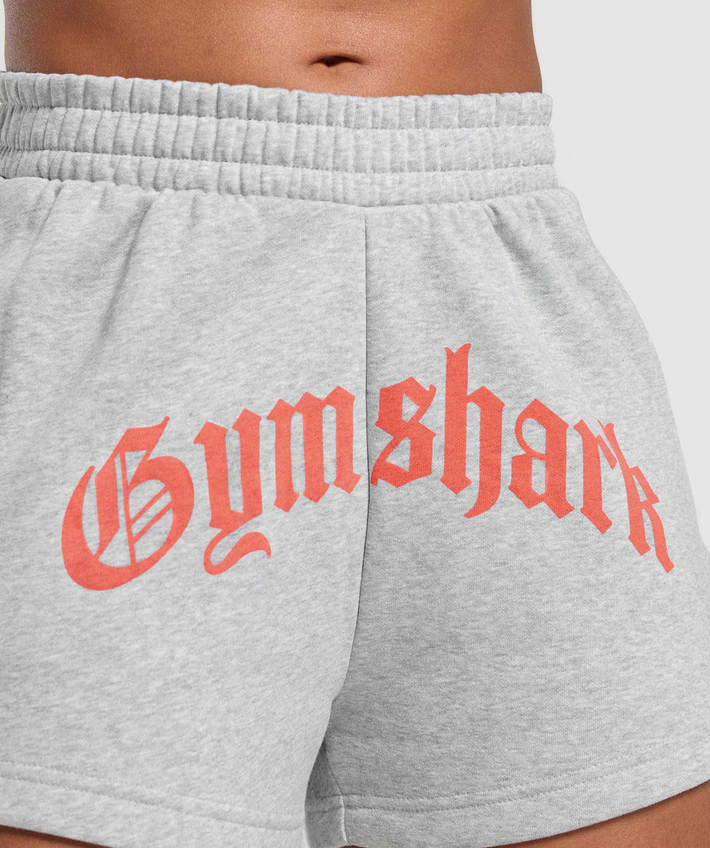 Strength Department Graphic Shorts - Light Grey Core Marl