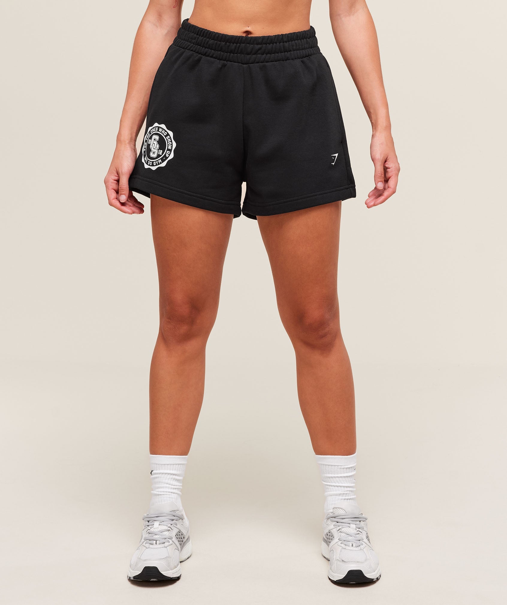 Collegiate Graphic Fleece Shorts - Black