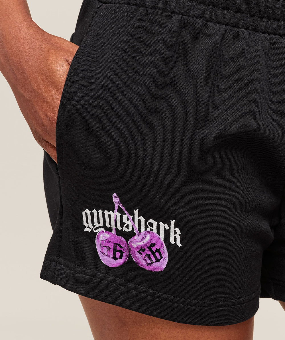 Cherry Graphic Short - Black