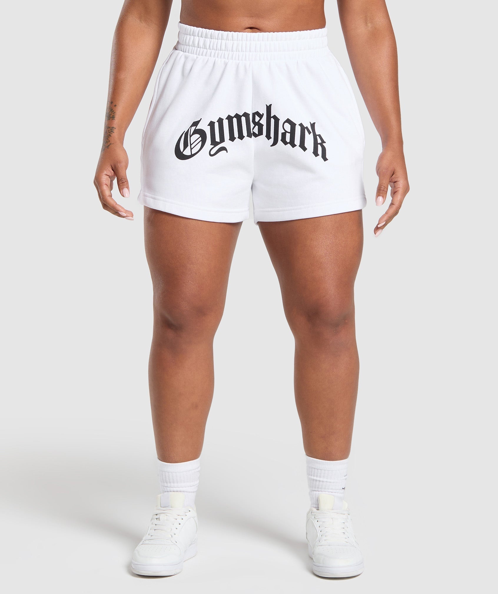 Strength Department Graphic Shorts - White